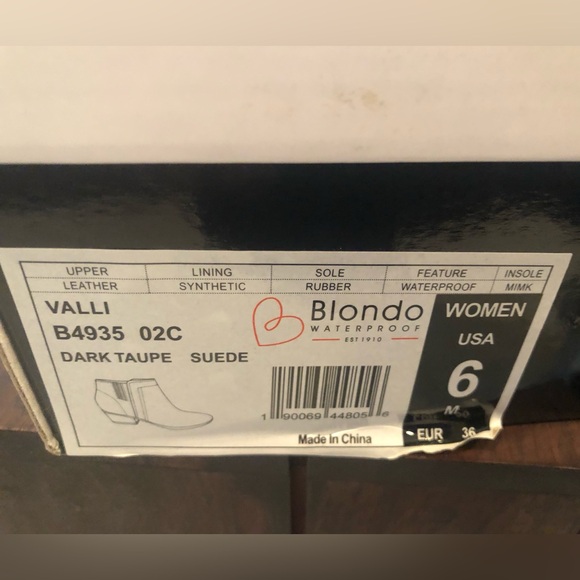 The Blondo Waterproof Valli Bootie. Size 6. Dark Taupe. - Picture 7 of 7